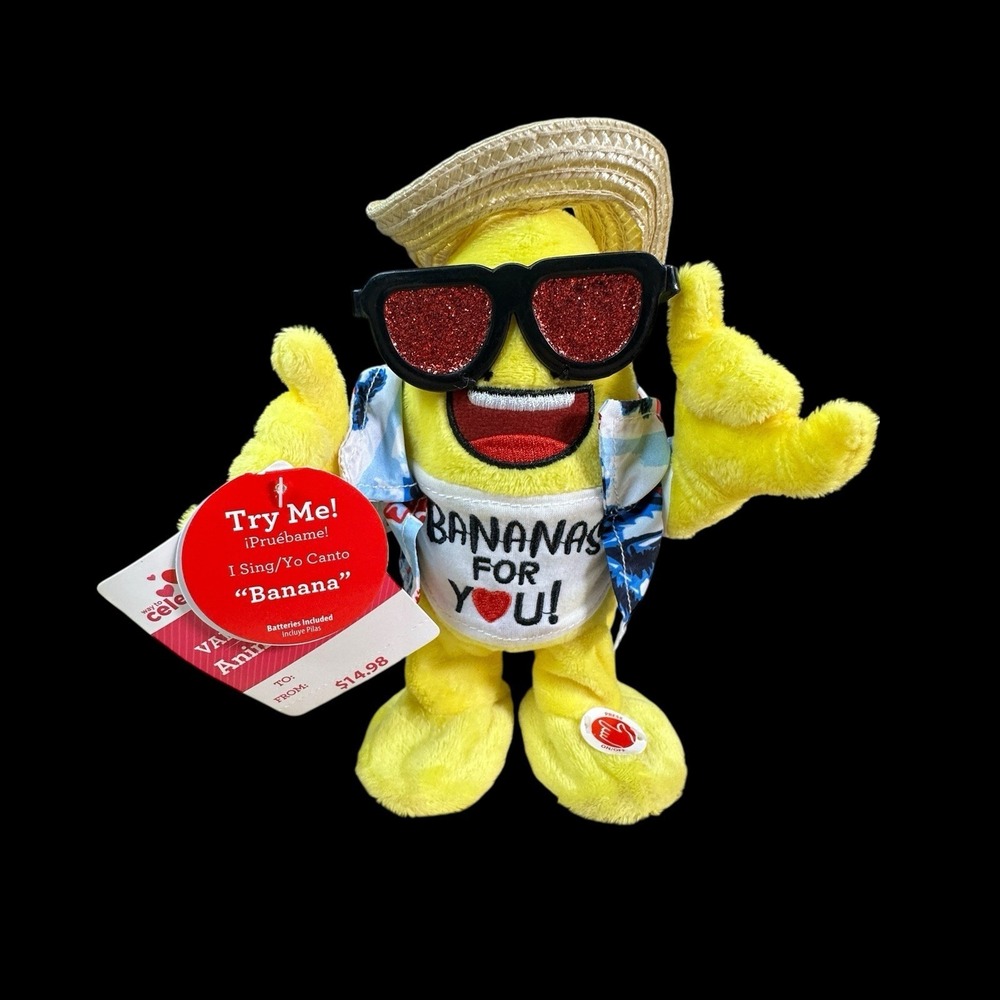 Dan Dee Animated Plush Dancing Bananas for You Tropical Sings 9"